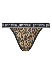 Just Cavalli Komplet 3 par stringów 78PAJU01 CJUT3 Brązowy. Kolor: brązowy. Materiał: bawełna #8