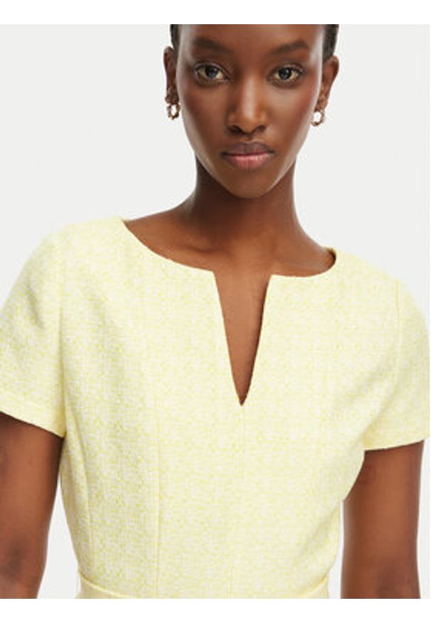 Morgan Sukienka koktajlowa 261-RCARL Żółty Regular Fit. Kolor: żółty. Materiał: syntetyk. Styl: wizytowy