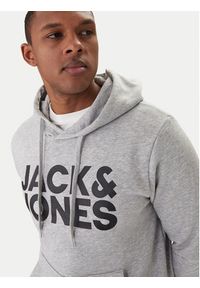 Jack & Jones Bluza Corp Logo 12152840 Szary Regular Fit. Kolor: szary. Materiał: bawełna #2
