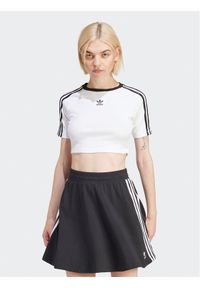 Adidas - adidas T-Shirt 3-Stripes Baby IP0662 Biały Slim Fit. Kolor: biały. Materiał: bawełna