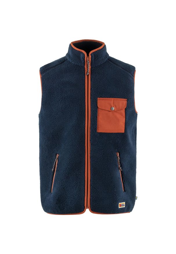Fjällräven - Kamizelka męska Fjallraven Vardag Pile Fleece Vest. Kolor: niebieski. Sport: turystyka piesza