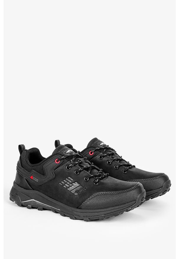 Badoxx - Czarne buty trekkingowe sznurowane badoxx mxc8200/g. Kolor: wielokolorowy, czarny, szary
