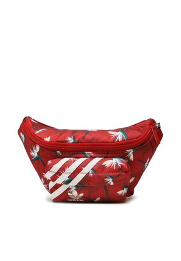 Adidas - Saszetka nerka adidas - Tm Waistbag HK0292 Powred/Owhite. Kolor: czerwony. Materiał: materiał