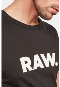 G-Star RAW - G-Star Raw - T-shirt D08512.8415.990. Okazja: na co dzień. Kolor: czarny. Materiał: dzianina. Wzór: nadruk. Styl: casual #6