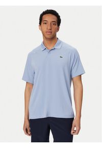 Lacoste Polo DH0159 Niebieski jasny Regular Fit. Typ kołnierza: polo. Kolor: niebieski. Materiał: syntetyk #1