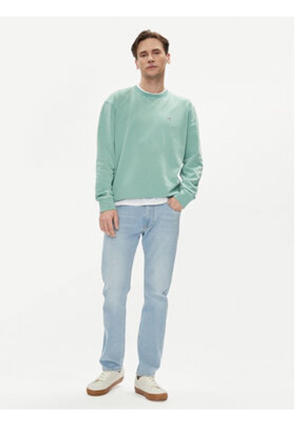 Lee Bluza Plain 112349100 Zielony Regular Fit. Kolor: zielony. Materiał: bawełna