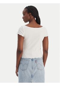 Tommy Jeans T-Shirt Lettuce Edge DW0DW22460 Écru Slim Fit. Materiał: bawełna #4