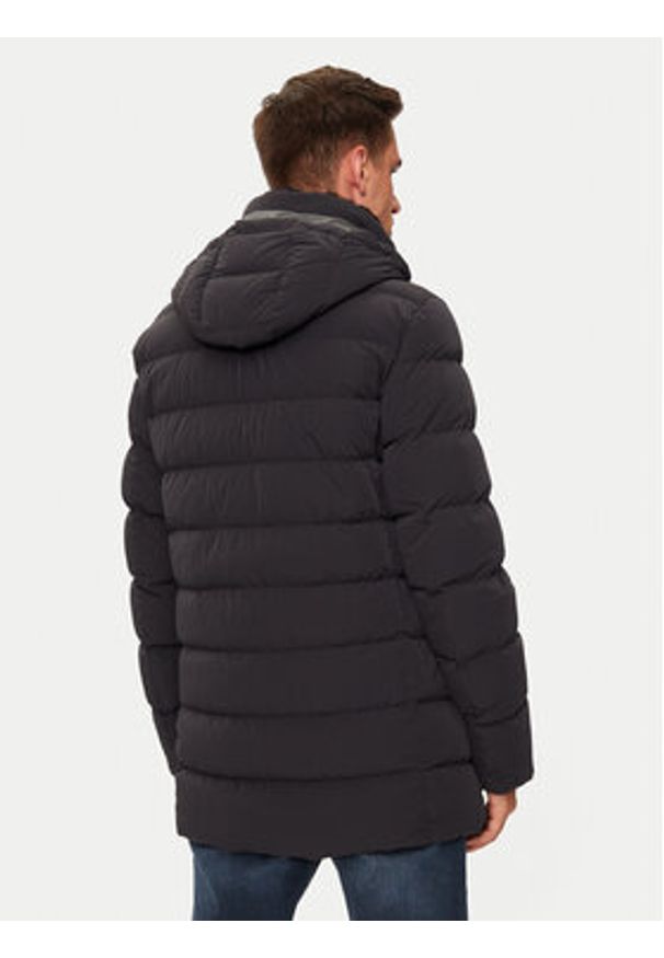 Hetrego - Hetregó Kurtka puchowa William 8N435R Czarny Regular Fit. Kolor: czarny. Materiał: syntetyk