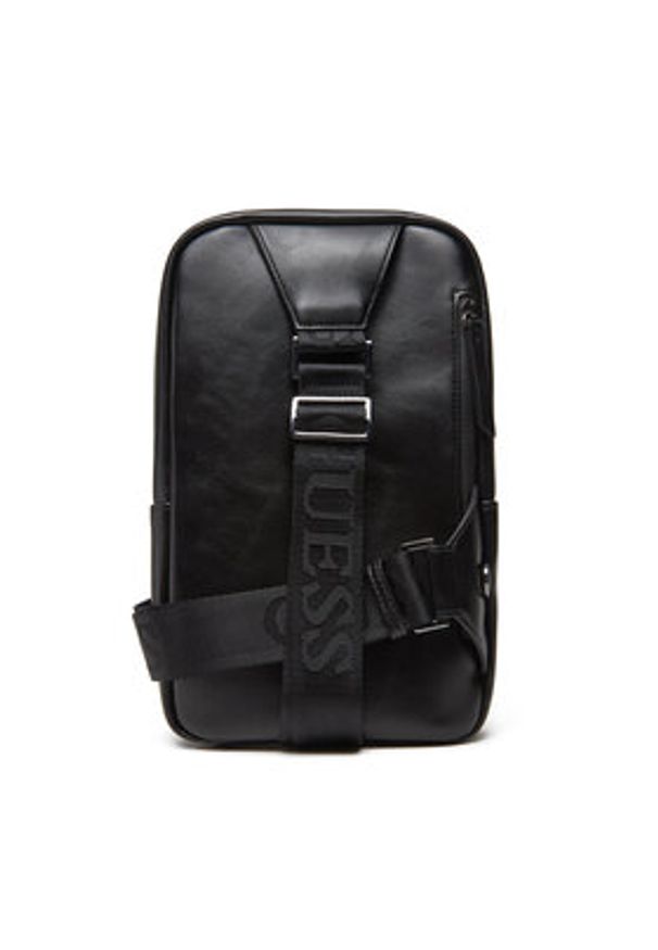 Guess Saszetka nerka HMBOCA P5326 Czarny. Kolor: czarny. Materiał: skóra