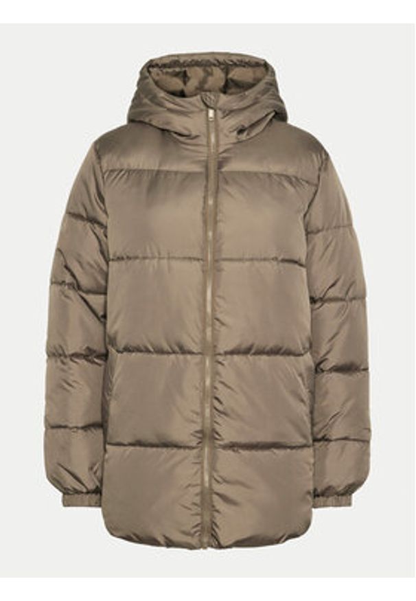 Pieces Kurtka zimowa Maddie 17150938 Beżowy Relaxed Fit. Kolor: beżowy. Materiał: syntetyk. Sezon: zima