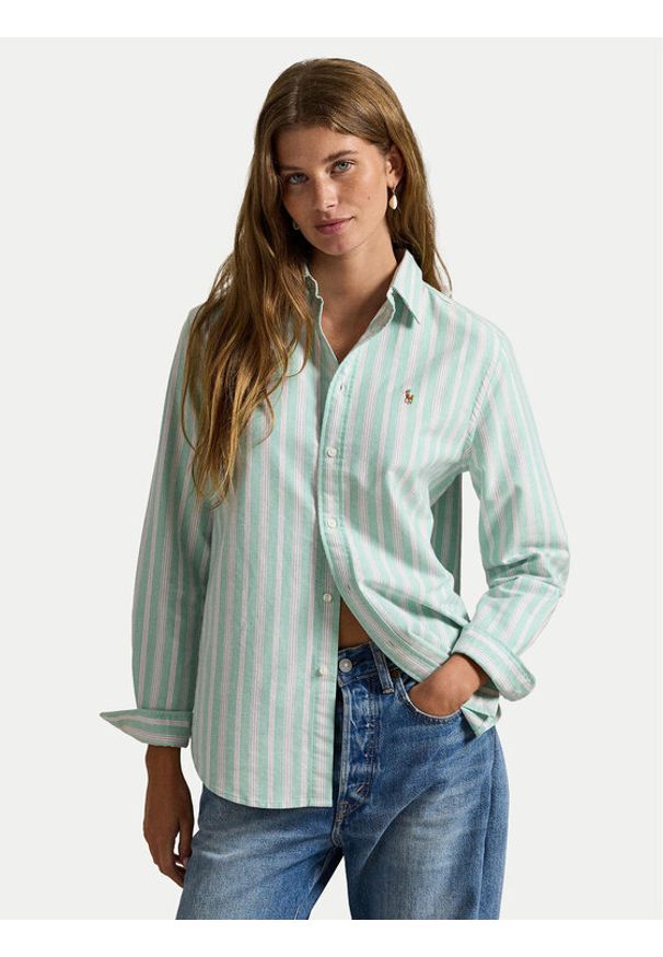 Polo Ralph Lauren Koszula 211970739500 Zielony Relaxed Fit. Typ kołnierza: polo. Kolor: zielony. Materiał: bawełna