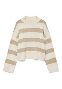 Vero Moda Sweter Inez 10331538 Beżowy Regular Fit. Kolor: beżowy. Materiał: syntetyk #6