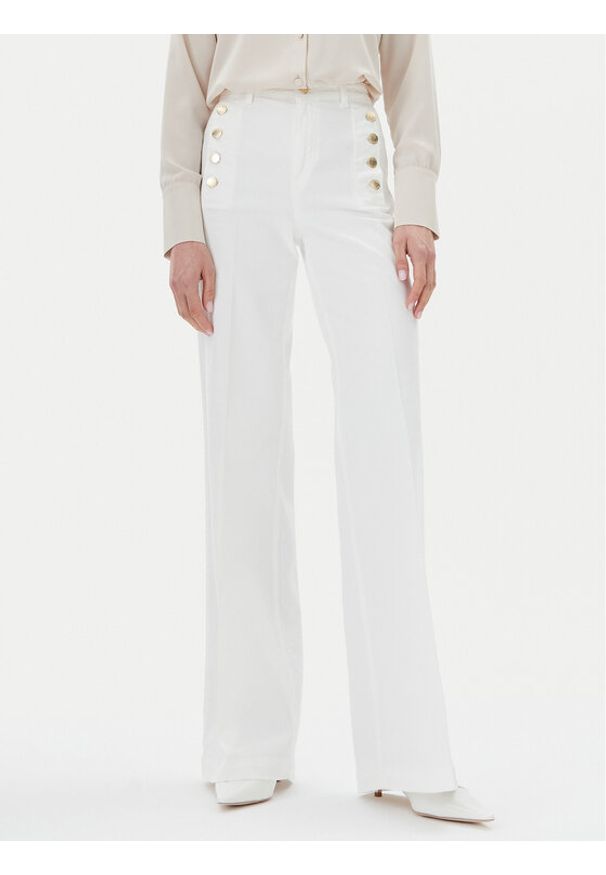 ViCOLO Jeansy DD5144 Biały Wide Leg. Kolor: biały