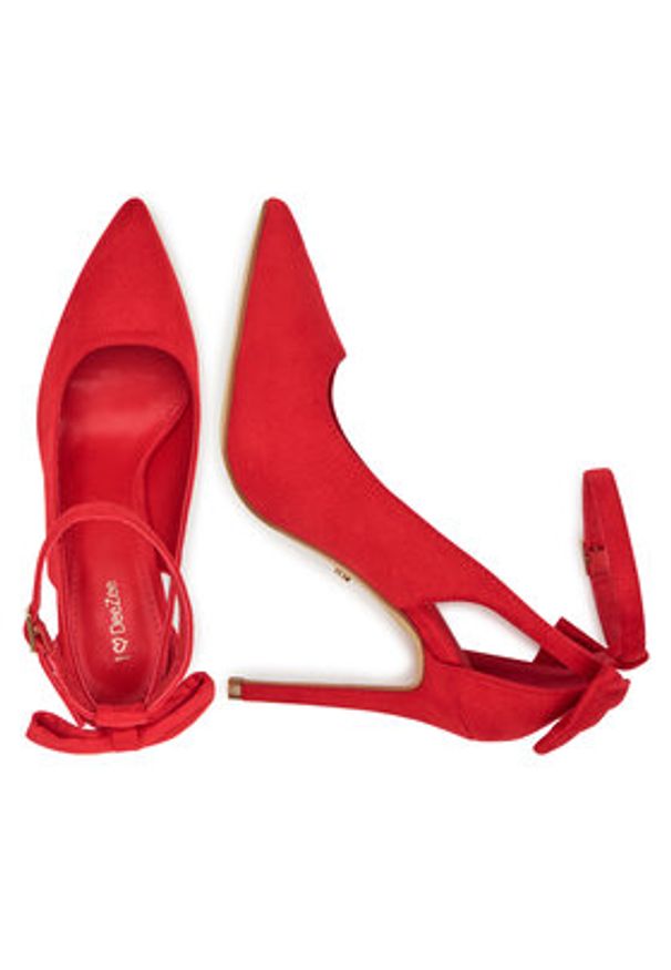 DeeZee Szpilki AB-8868 Czerwony. Kolor: czerwony. Materiał: materiał. Obcas: na szpilce