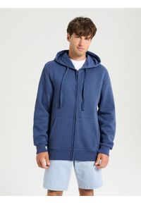 Sinsay - Bluza z kapturem - niebieski. Typ kołnierza: kaptur. Kolor: niebieski