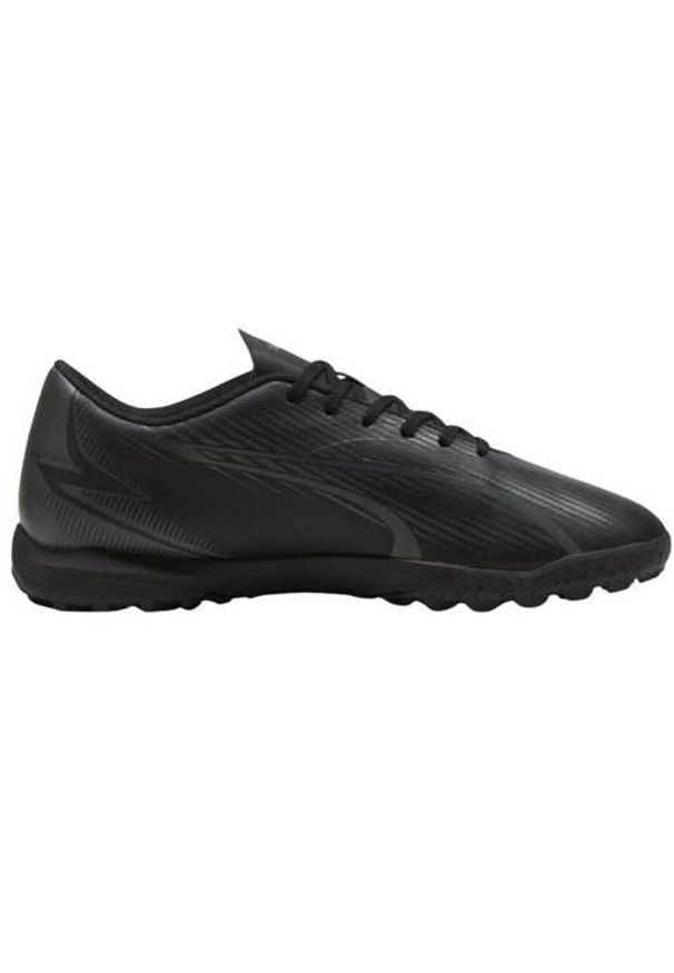 Buty piłkarskie dla dzieci Puma Ultra Play Tt Jr. Zapięcie: sznurówki. Kolor: brązowy, czarny, wielokolorowy. Materiał: guma, syntetyk, tkanina, materiał. Szerokość cholewki: normalna. Sport: piłka nożna