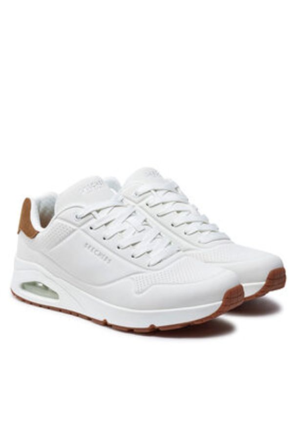 skechers - Skechers Sneakersy Uno - Suited On Air 183004 Biały. Kolor: biały. Materiał: skóra
