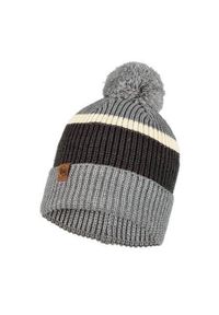 Czapka biegowa unisex Buff Knitted Hat Elon Ash ciepła z pomponem. Kolor: szary. Sezon: zima. Styl: sportowy #1