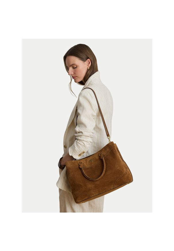Lauren Ralph Lauren - Torebka LAUREN RALPH LAUREN. Kolor: brązowy