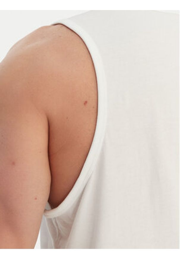 Calvin Klein Jeans Tank top LV04RF850G Biały Regular Fit. Kolor: biały. Materiał: bawełna
