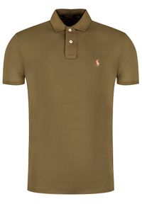 Polo Ralph Lauren Polo Core Replen 710795080 Zielony Slim Fit. Typ kołnierza: polo. Kolor: zielony. Materiał: bawełna