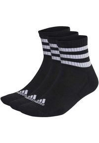 Adidas - Skarpety adidas 3-Stripes Cushioned Sportswear Mid-Cut Socks 3 P. Kolor: biały, czarny, wielokolorowy