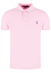 Polo Ralph Lauren Polo Core Replen 710795080 Różowy Slim Fit. Typ kołnierza: polo. Kolor: różowy. Materiał: bawełna