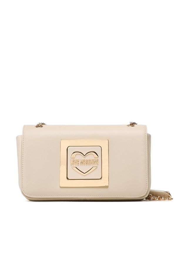 Love Moschino - Torebka LOVE MOSCHINO JC4301PP0GKV0103 Lamb. Kolor: beżowy. Materiał: skórzane