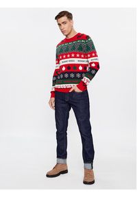 Only & Sons Sweter 22027280 Kolorowy Regular Fit. Kolor: czerwony. Materiał: bawełna. Wzór: kolorowy
