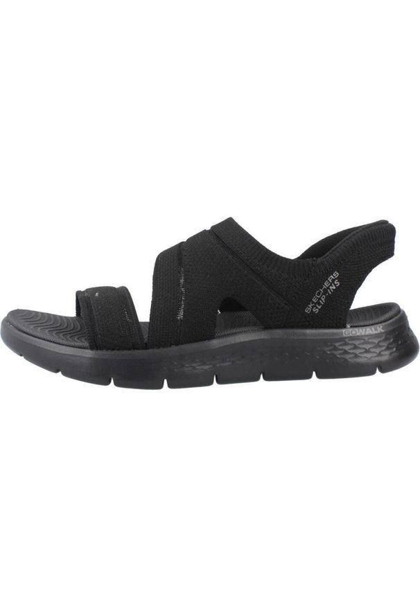 skechers - Sandały Skechers Go Walk Flex Sandal-, Kobiety. Kolor: czarny. Materiał: materiał