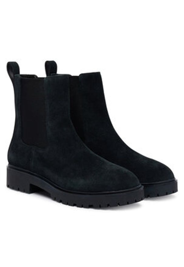 Lauren Ralph Lauren - LAUREN RALPH LAUREN Sztyblety Allyson 802974477003 Czarny. Kolor: czarny. Materiał: zamsz, skóra