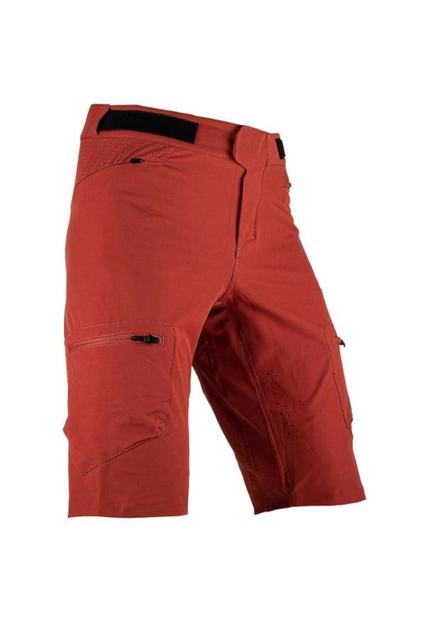 LEATT - Spodenki rowerowe MTB męskie Leatt MTB AllMtn 2.0 krótkie. Kolor: czerwony. Długość: krótkie. Sport: kolarstwo