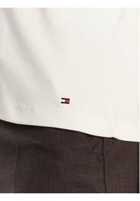 TOMMY HILFIGER - Tommy Hilfiger T-Shirt Gold Button WW0WW47455 Écru Regular Fit. Kolor: kremowy. Materiał: bawełna #4