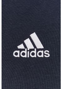 Adidas - adidas Bluza męska kolor granatowy z kapturem gładka. Okazja: na co dzień. Typ kołnierza: kaptur. Kolor: niebieski. Materiał: dzianina, poliester, bawełna. Wzór: gładki. Styl: casual #4