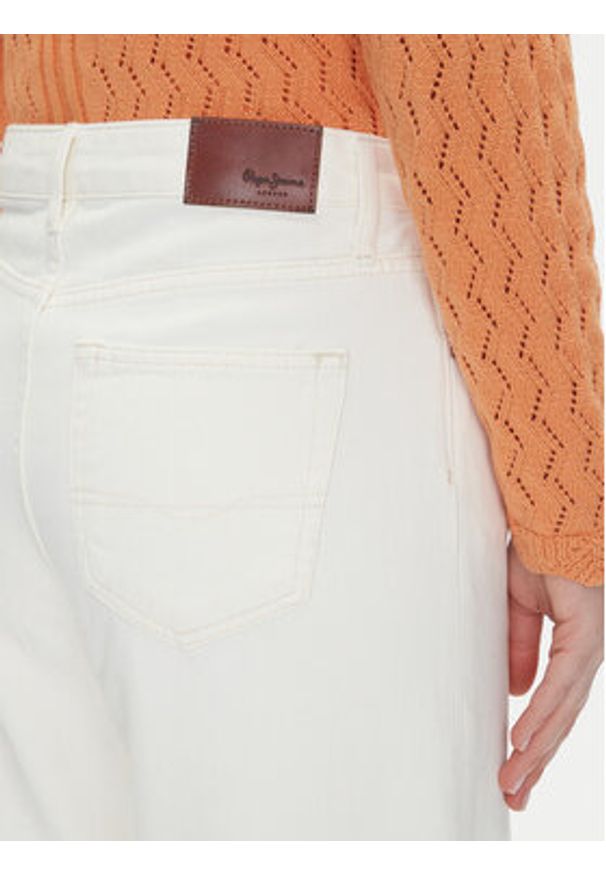 Pepe Jeans Jeansy PL204731 Niebieski Straight Fit. Kolor: biały