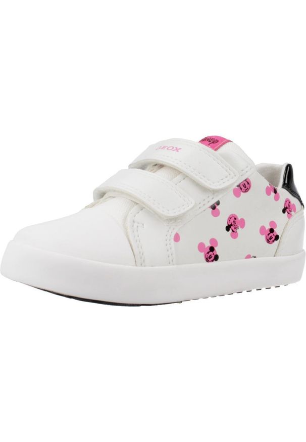 Geox - Buty GEOX B KILWI GIRL Biały. Kolor: biały. Materiał: skóra, syntetyk, tkanina. Sport: turystyka piesza