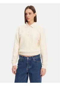 Lacoste Bluza SF0351 Beżowy Relaxed Fit. Kolor: beżowy. Materiał: bawełna
