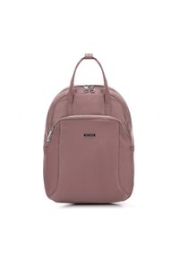 Wittchen - Damski plecak z nylonu z długimi uchwytami. Kolor: różowy. Materiał: nylon. Styl: klasyczny, sportowy #1