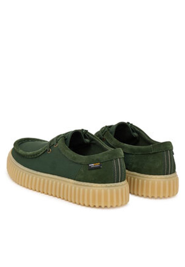Clarks Półbuty Torhill Lo 26186160 Zielony. Kolor: zielony. Materiał: skóra