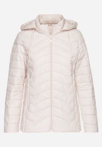 Born2be - Jasnobeżowa Pikowana Kurtka z Kapturem z Możliwością Odpięcia Natisme. Okazja: na co dzień. Typ kołnierza: kaptur. Kolor: beżowy. Materiał: jeans. Styl: casual, elegancki #7