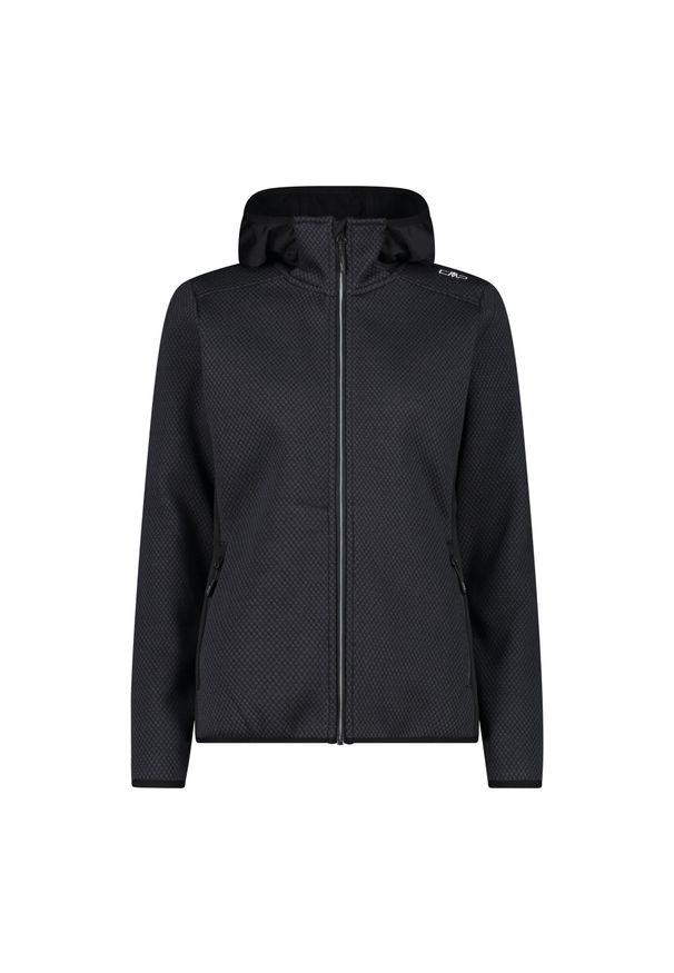 Bluza damska turystyczna CMP 34H2876. Okazja: na co dzień. Kolor: czarny. Styl: casual, sportowy. Sport: turystyka piesza