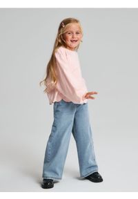 Sinsay - Jeansy wide leg - niebieski. Kolor: niebieski