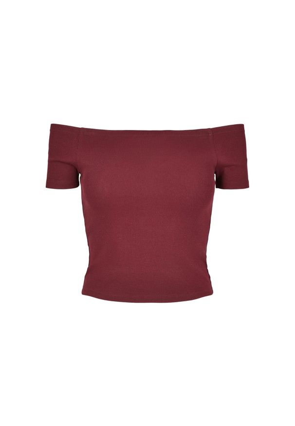 Urban Classics - Koszulka Damska/żebrowana Bez Ramiączek. Kolor: czerwony. Długość rękawa: bez ramiączek. Sport: turystyka piesza