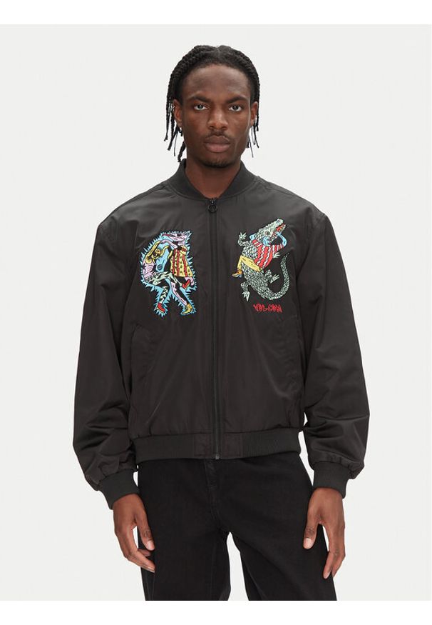 Volcom Kurtka bomber Bob Mollema A1612500 Czarny Boxy Fit. Kolor: czarny. Materiał: syntetyk
