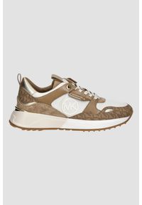 Michael Kors - MICHAEL KORS Logowane sneakersy damskie Theo Trainer, Rozmiar 37. Okazja: na co dzień. Kolor: brązowy #3