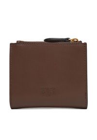 Pinko - PINKO Mały Portfel Damski Multi Purpose Wallet AI 25-26 PCPL 103610 A0F1 Brązowy. Kolor: brązowy. Materiał: skóra