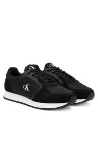 Calvin Klein Jeans Sneakersy Runner Laceup Sock Mg Nylon Mix YW0YW01644 Czarny. Kolor: czarny. Materiał: skóra #4