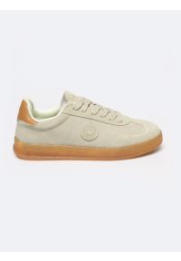 Big-Star - Sneakersy damskie ze skóry naturalnej zamszowej pistacjowe RR274848 300. Okazja: na co dzień. Kolor: zielony. Materiał: zamsz, skóra