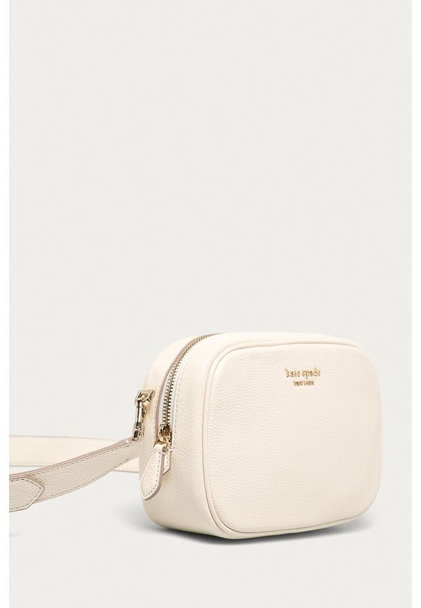 Kate Spade Torebka skórzana. Kolor: beżowy. Materiał: skórzane. Rodzaj torebki: na ramię