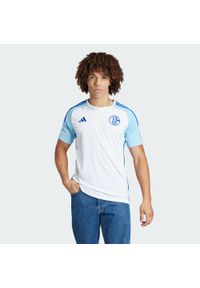 Adidas - Koszulka FC Schalke 04 23/24 Away. Kolor: biały, wielokolorowy, niebieski